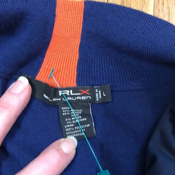 Ralph Lauren RLX performance wind blocking sweater navy blue men’s L - Picture 2 of 8